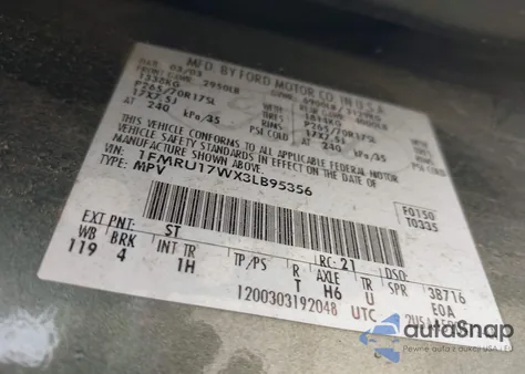 2003 Ford Expedition Eddie Bauer from USA, damaged, VIN 1FMRU17WX3LB95356